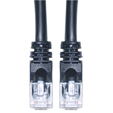 Cable Wholesale Cat5e Black Ethernet Patch Cable Snagless Molded Boot 10 foot 10X6-02210